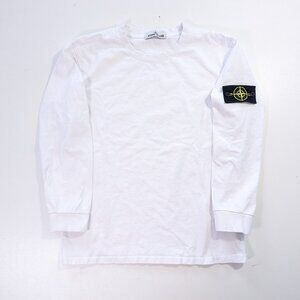 stone island long sleeve crewneck t-shirt logo-appliqued patch sleeve wit button